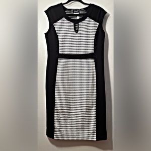 Houndstooth Silhouette Dress